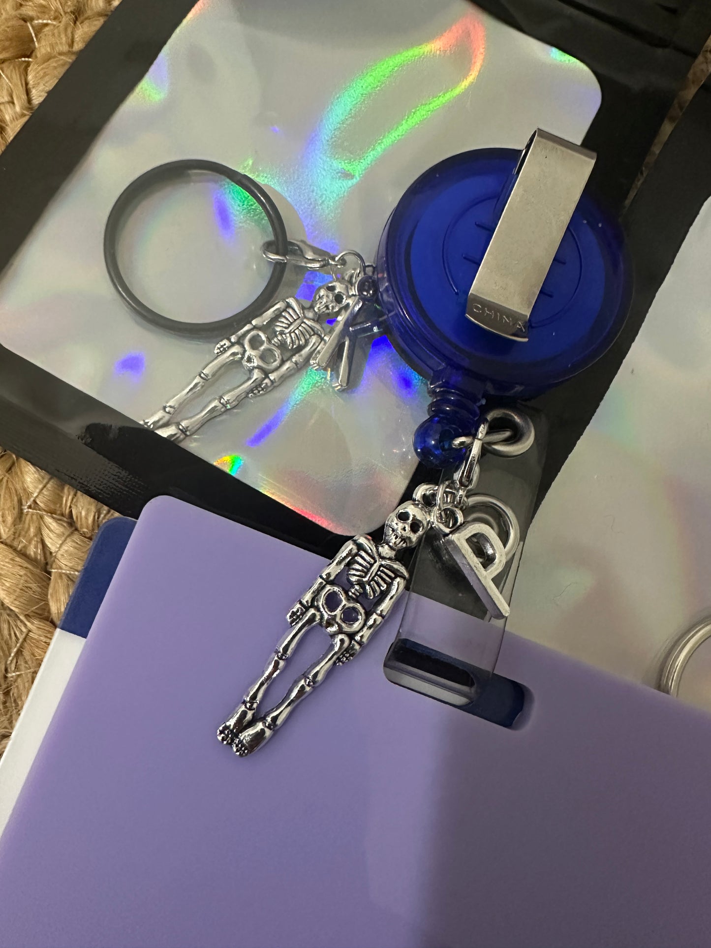 Skeleton Badge Charm