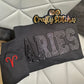 Black on Black Glitter Zodiac Embroidered Sweatshirt