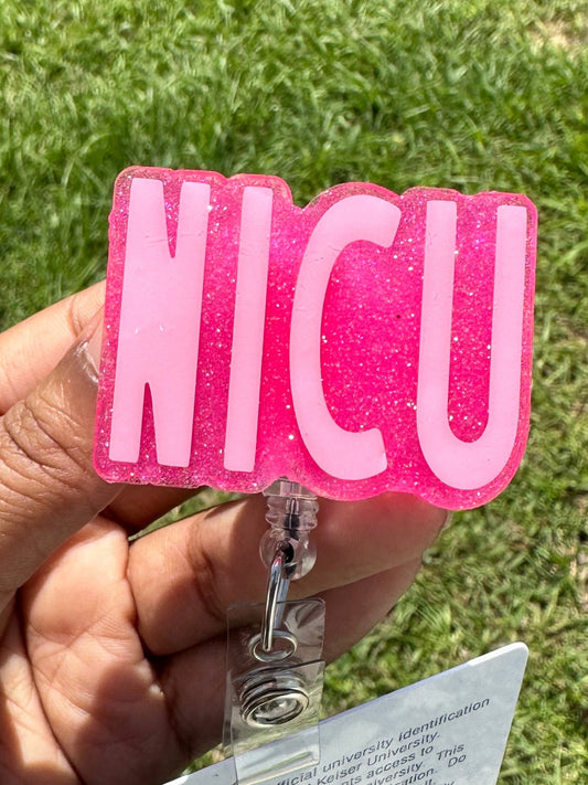 Pink NICU Badge Reel | Healthcare Badge Reels | NICU Nurse