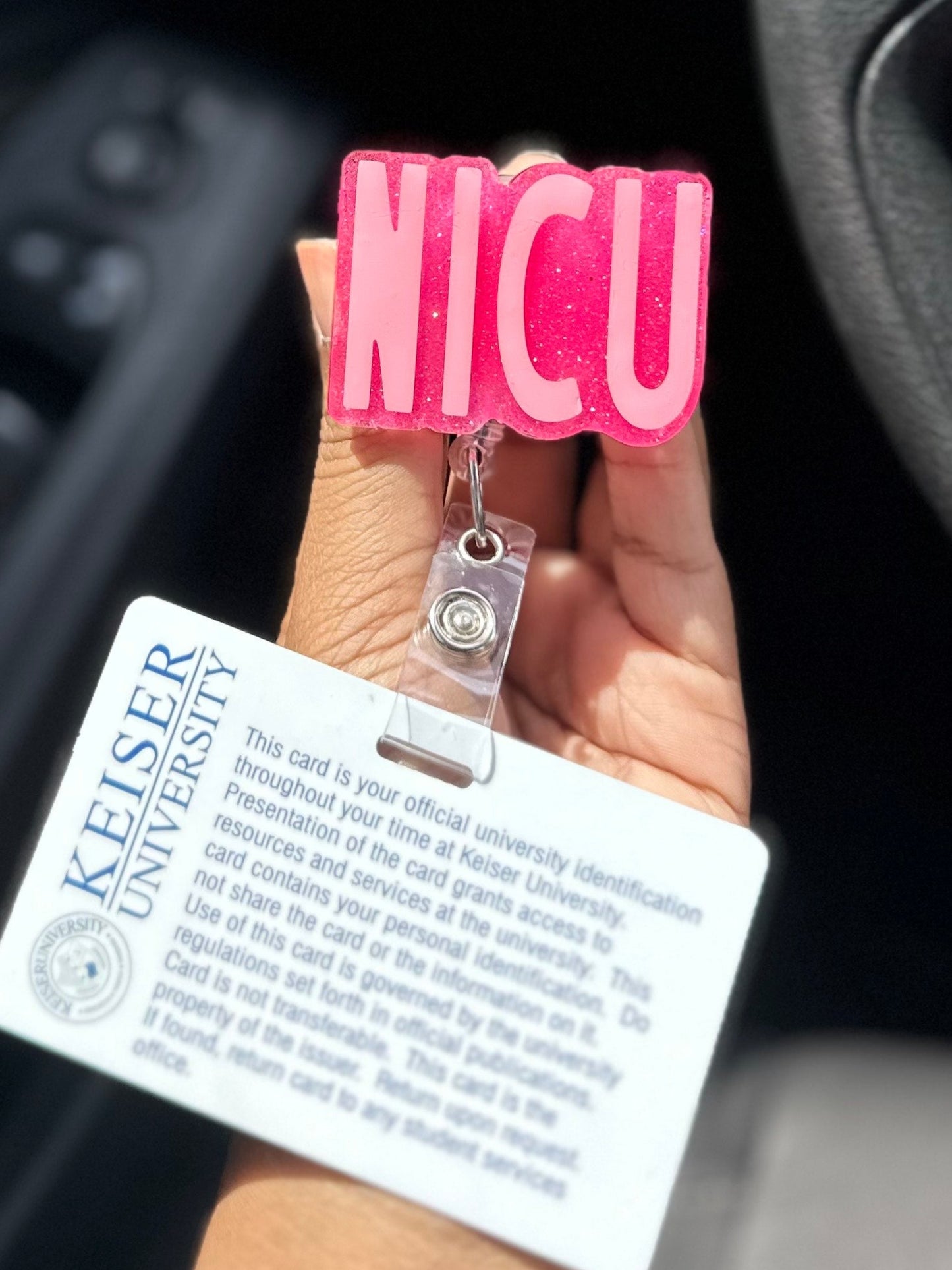 Pink NICU Badge Reel | Healthcare Badge Reels | NICU Nurse
